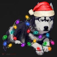 Husky Christmas Cute Dog Lover Holiday Women's Hoodie thumb 2