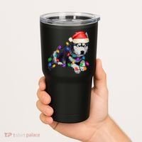 Husky Christmas Cute Dog Lover Holiday Tumbler thumb 2