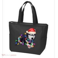Husky Christmas Cute Dog Lover Holiday Tote Bag thumb 3