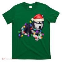Husky Christmas Cute Dog Lover Holiday T-Shirt thumb 0