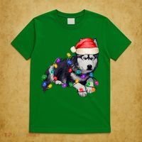Husky Christmas Cute Dog Lover Holiday T-Shirt thumb 5