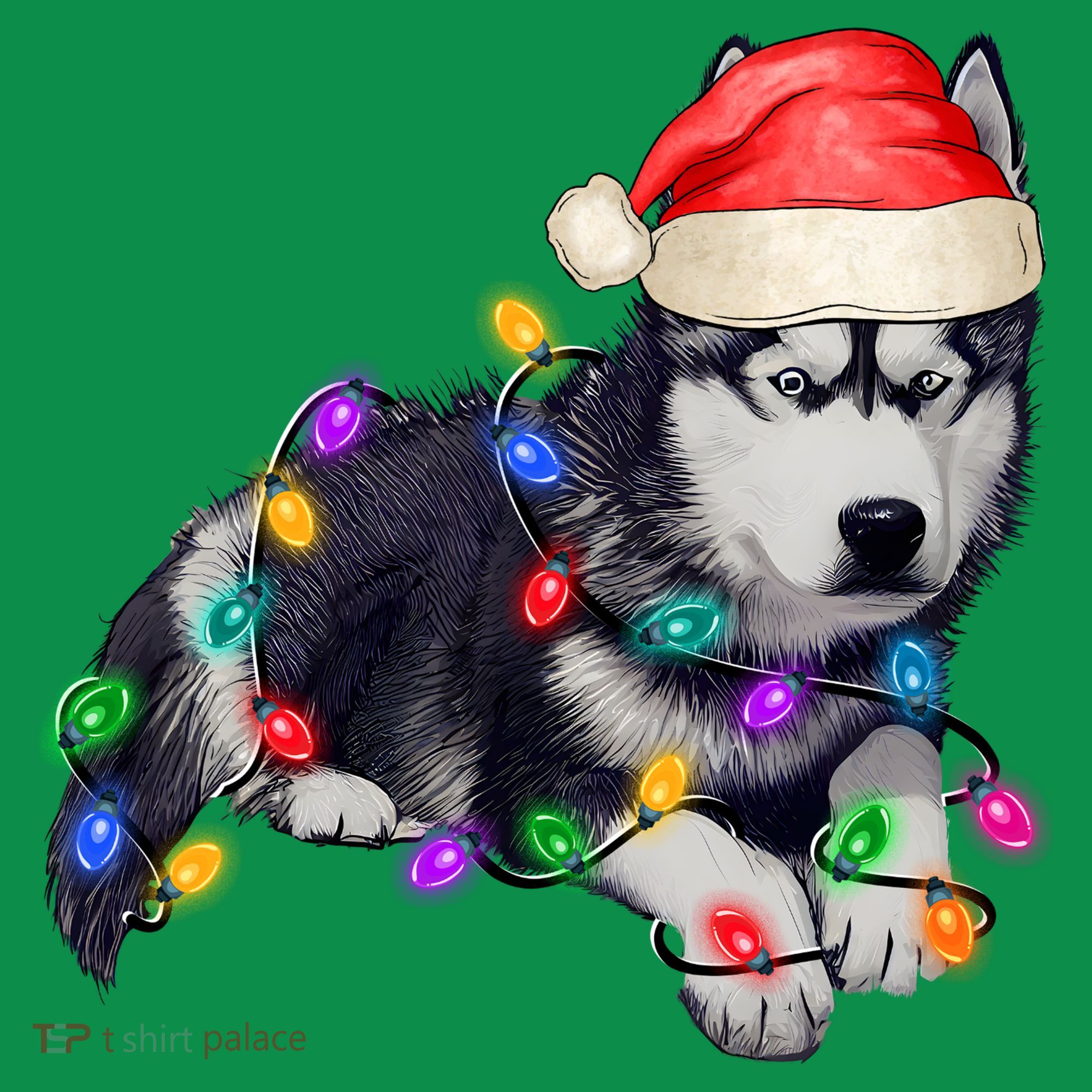 Husky Christmas Cute Dog Lover Holiday Coaster