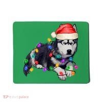 Husky Christmas Cute Dog Lover Holiday Mousepad thumb 0