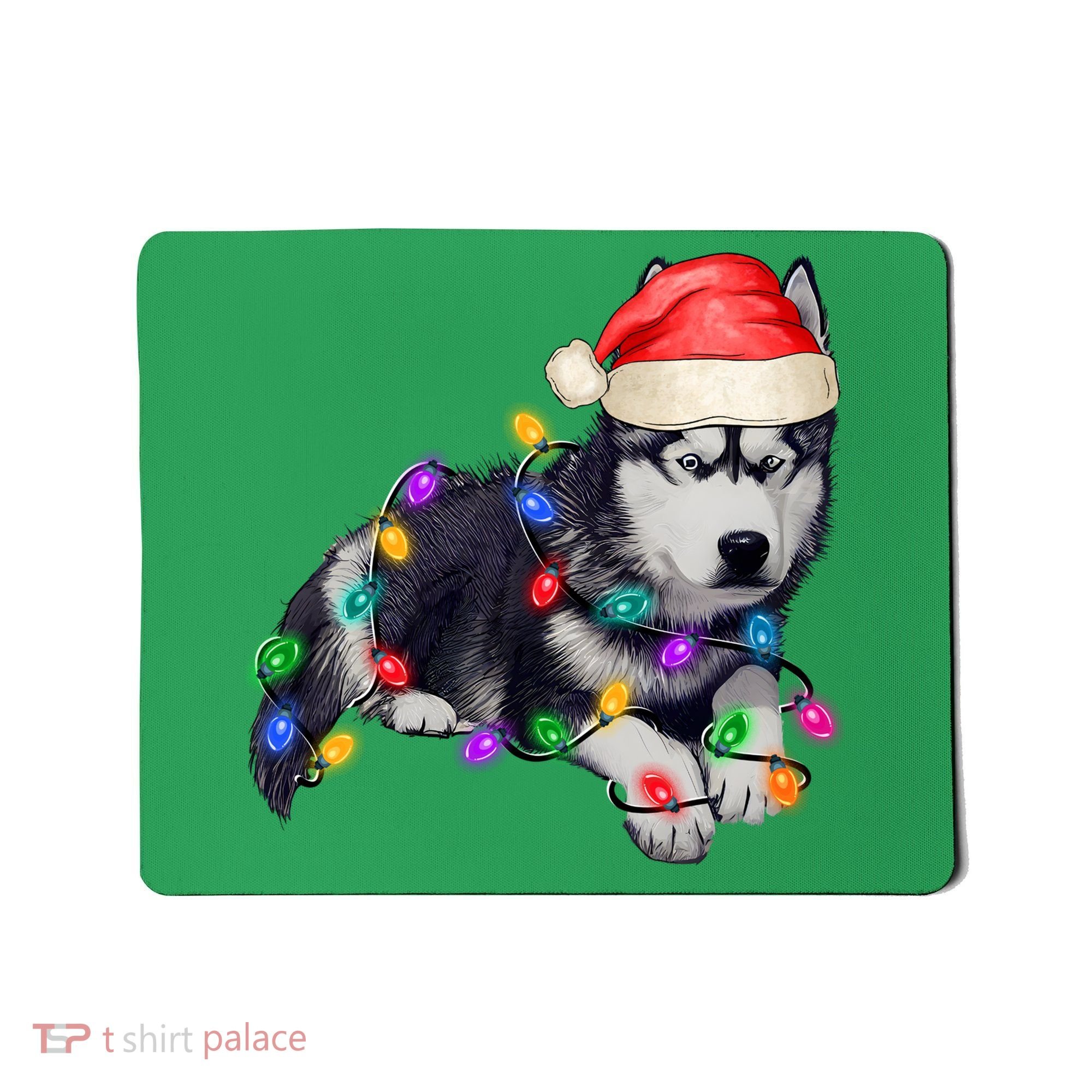 Husky Christmas Cute Dog Lover Holiday Mousepad