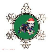 Husky Christmas Cute Dog Lover Holiday Ornament thumb 0