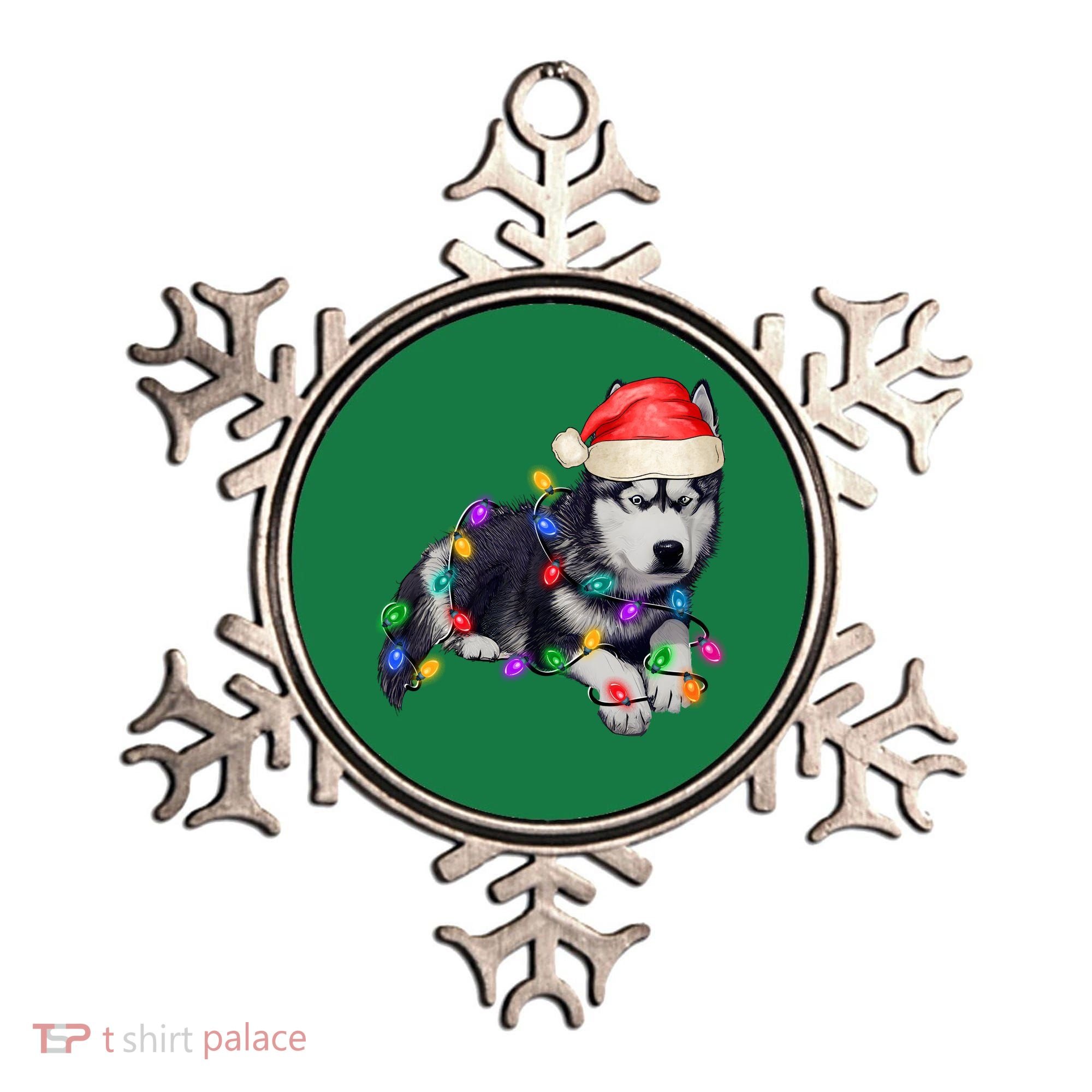Husky Christmas Cute Dog Lover Holiday Ornament