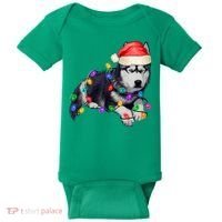 Husky Christmas Cute Dog Lover Holiday Baby Bodysuit thumb 0