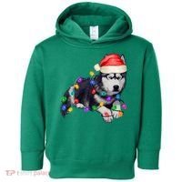 Husky Christmas Cute Dog Lover Holiday Toddler Hoodie thumb 0