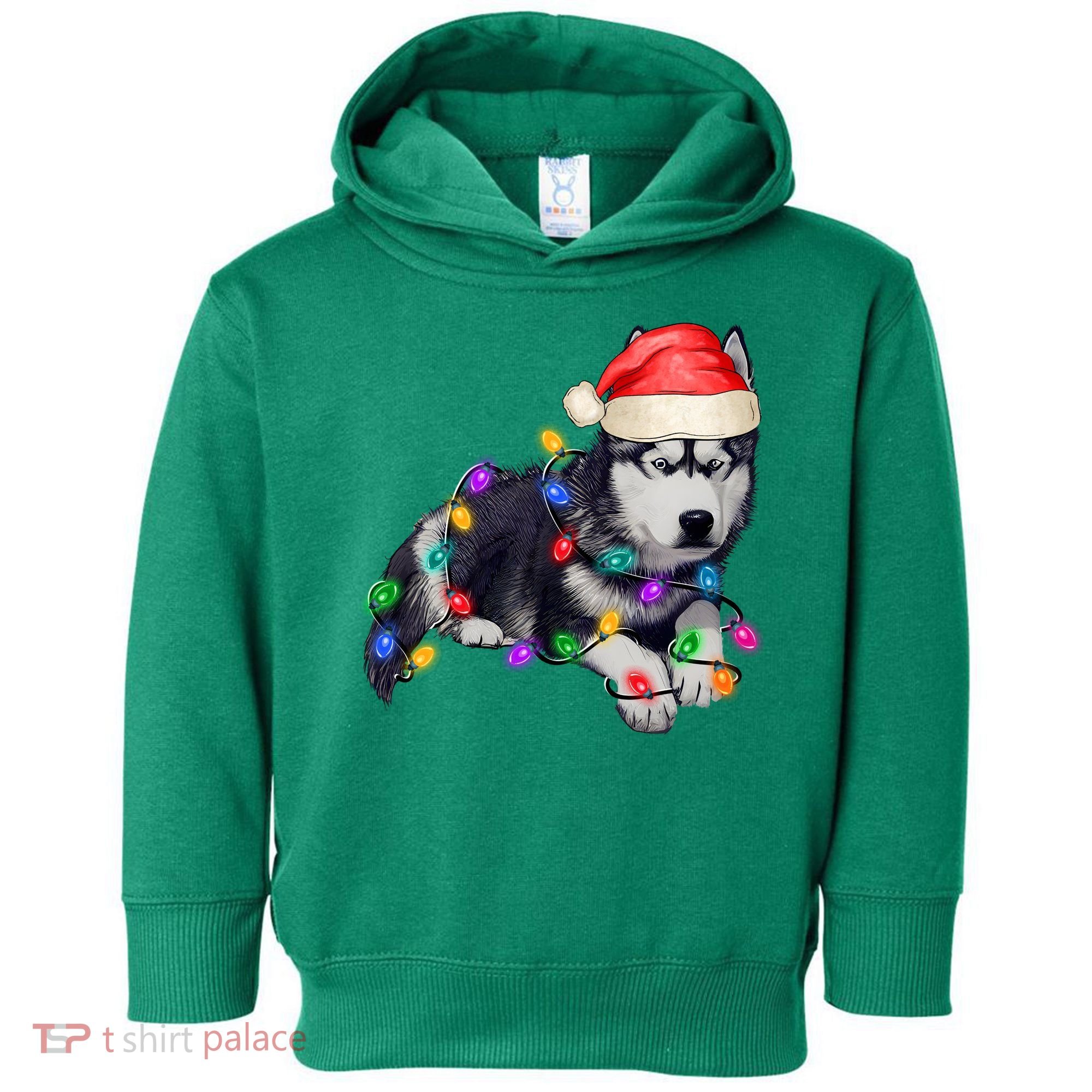 Husky Christmas Cute Dog Lover Holiday Toddler Hoodie
