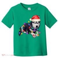 Husky Christmas Cute Dog Lover Holiday Toddler T-Shirt thumb 0