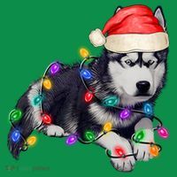 Husky Christmas Cute Dog Lover Holiday Kids Sweatshirt thumb 2