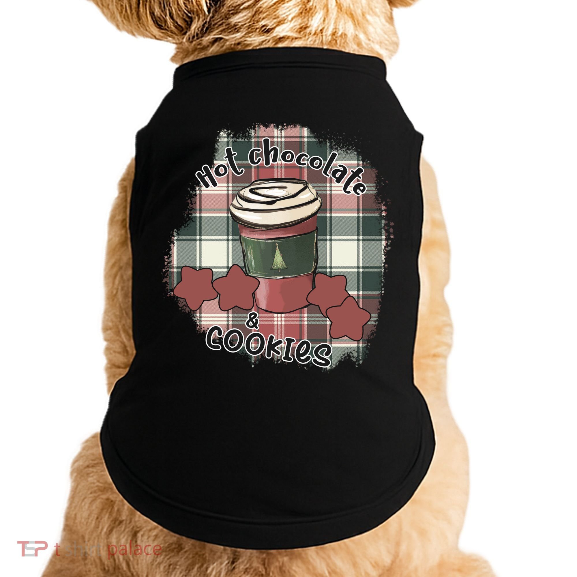 Hot Cocoa Cookies Drink Hot Chocolate Watch Christmas Doggie Tank