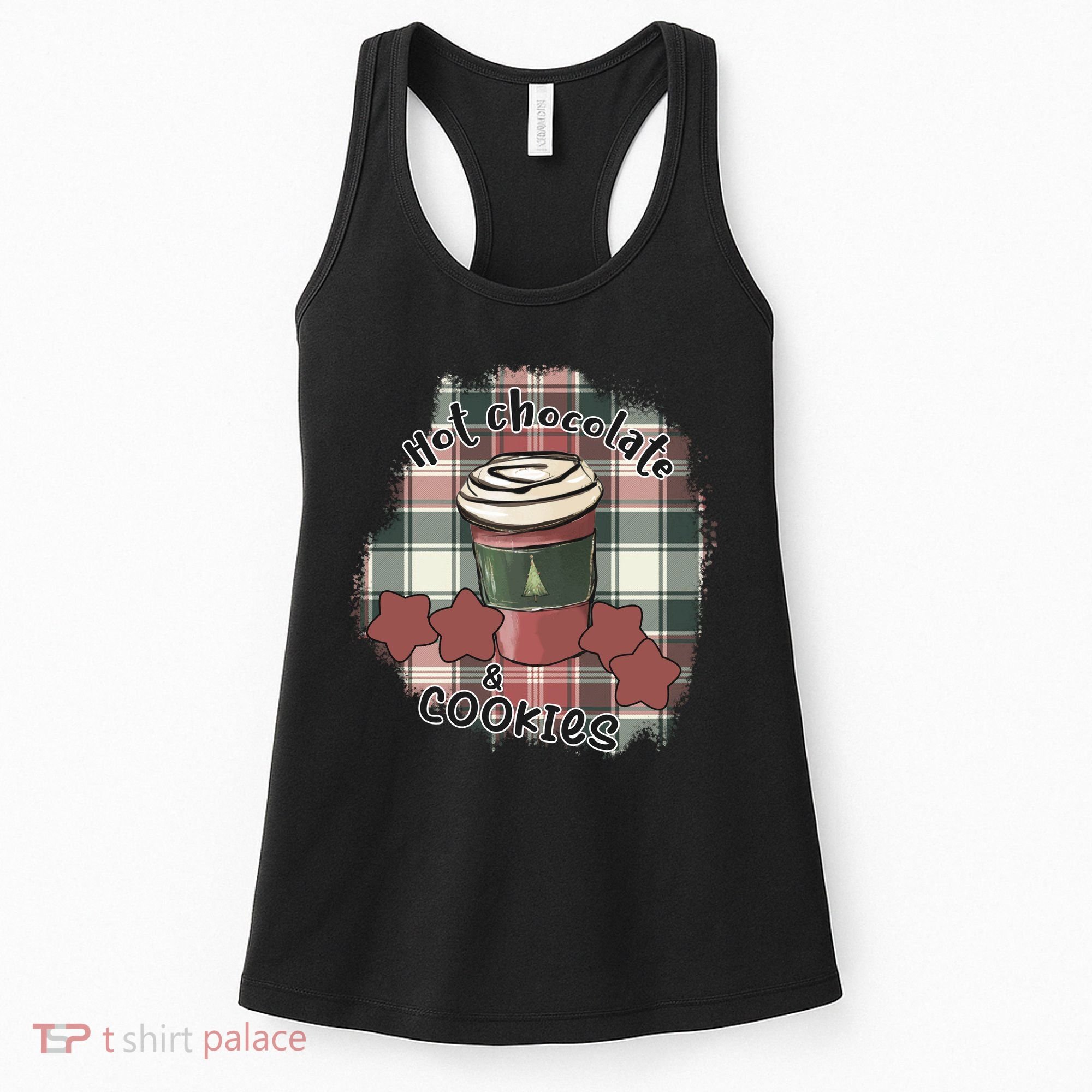 Hot Cocoa Cookies Drink Hot Chocolate Watch Christmas Women's Tank Top