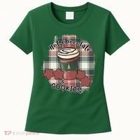 Hot Cocoa Cookies Drink Hot Chocolate Watch Christmas Women's T-Shirt thumb 0