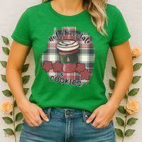 Hot Cocoa Cookies Drink Hot Chocolate Watch Christmas Women's T-Shirt thumb 2