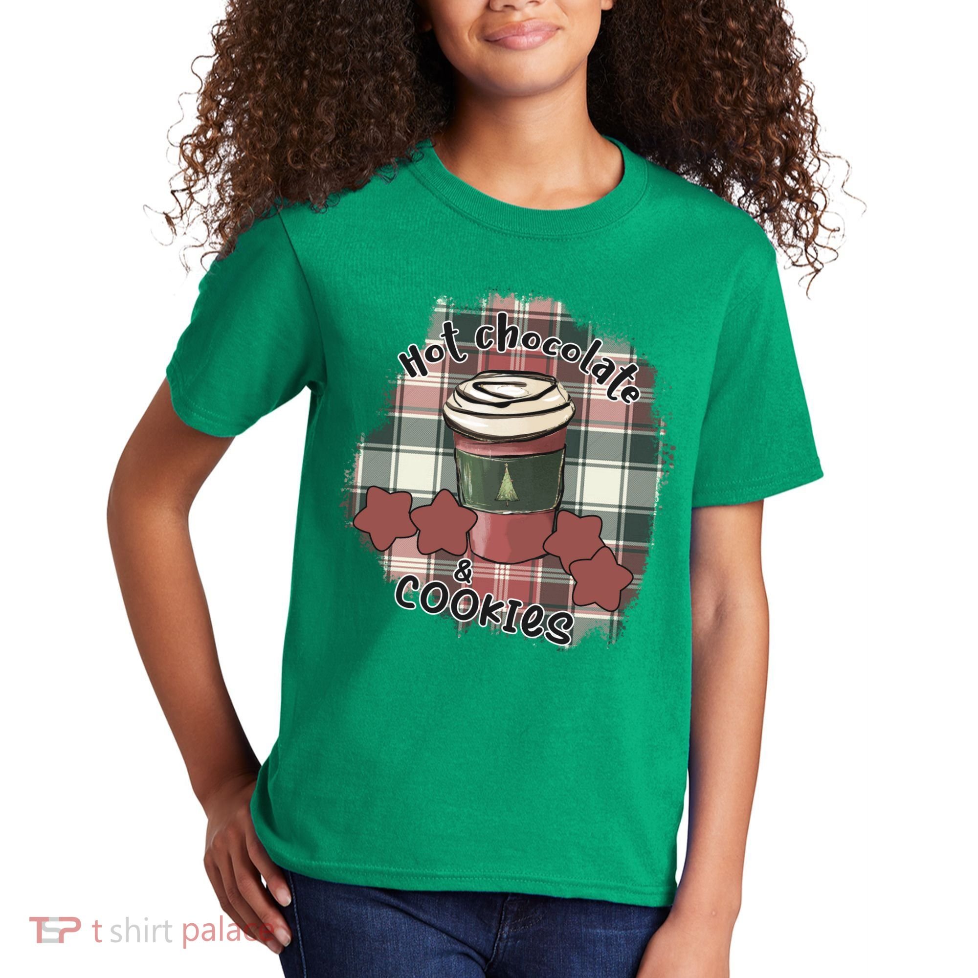 Hot Cocoa Cookies Drink Hot Chocolate Watch Christmas Kids T-Shirt