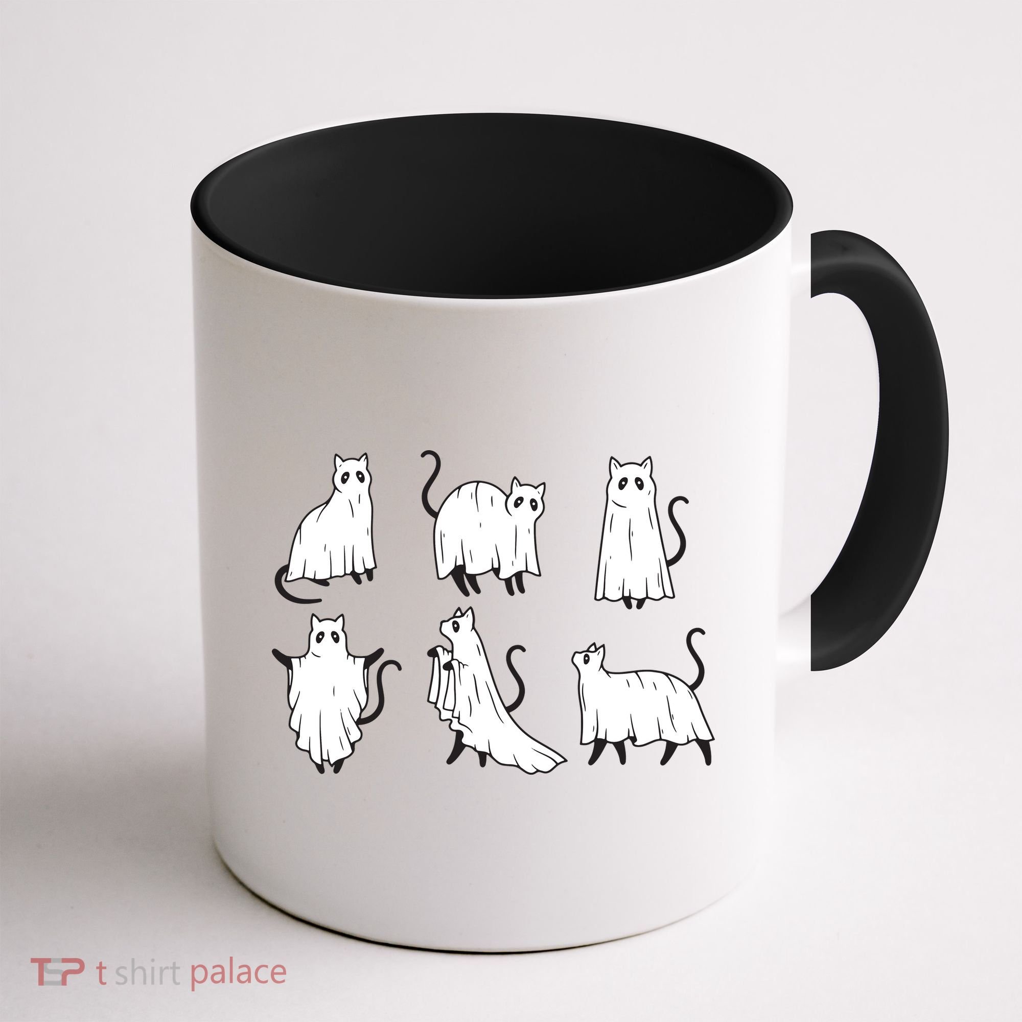 Halloween Cute Cat Boo Halloween Cat Ghost Coffee Mug