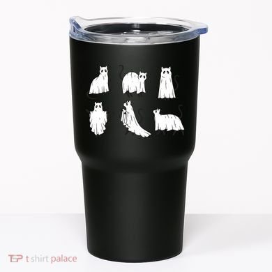 Halloween Cute Cat Boo Halloween Cat Ghost Tumbler