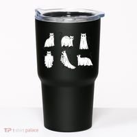 Halloween Cute Cat Boo Halloween Cat Ghost Tumbler thumb 0