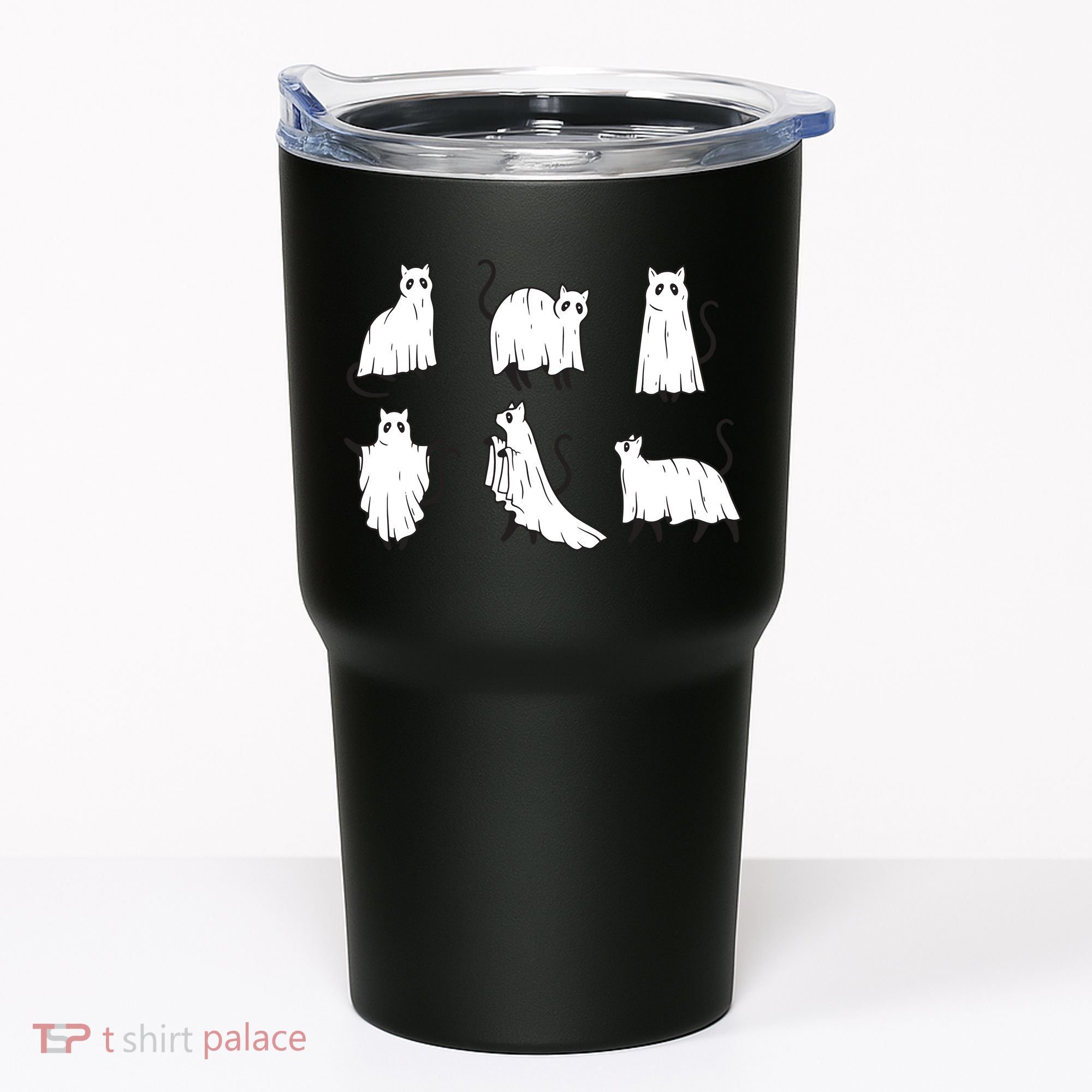Halloween Cute Cat Boo Halloween Cat Ghost Tumbler