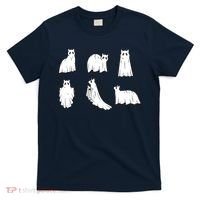 Halloween Cute Cat Boo Halloween Cat Ghost T-Shirt thumb 0