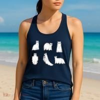 Halloween Cute Cat Boo Halloween Cat Ghost Women's Tank Top thumb 2