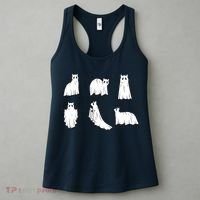 Halloween Cute Cat Boo Halloween Cat Ghost Women's Tank Top thumb 3