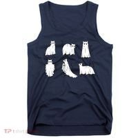 Halloween Cute Cat Boo Halloween Cat Ghost Tank Top thumb 0