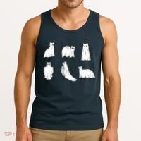 Halloween Cute Cat Boo Halloween Cat Ghost Tank Top thumb 3