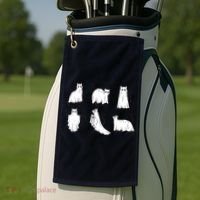 Halloween Cute Cat Boo Halloween Cat Ghost Golf Towel thumb 2