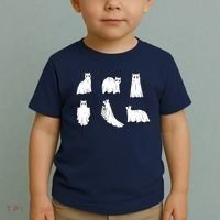 Halloween Cute Cat Boo Halloween Cat Ghost Toddler T-Shirt thumb 2