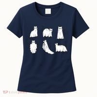 Halloween Cute Cat Boo Halloween Cat Ghost Women's T-Shirt thumb 0