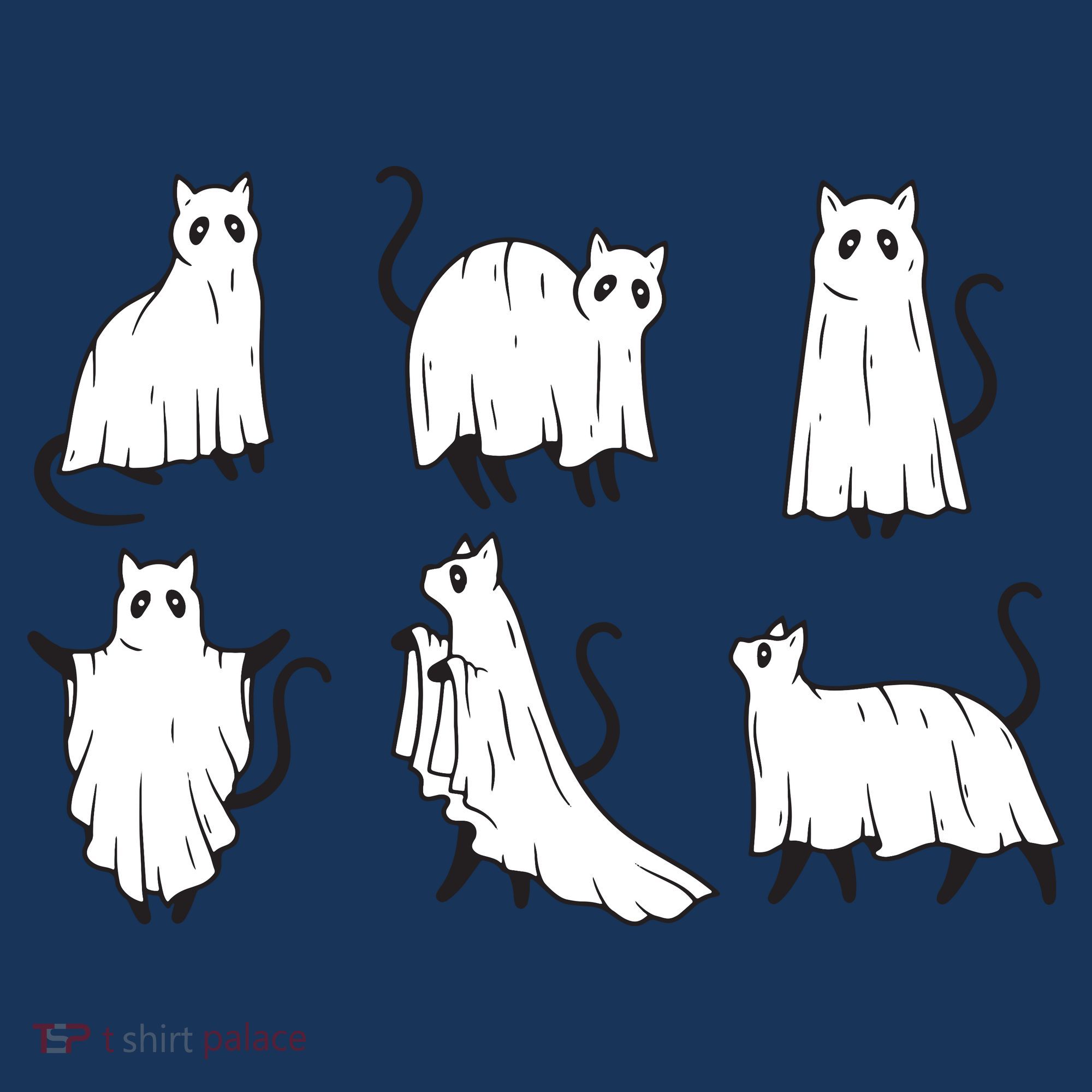 Halloween Cute Cat Boo Halloween Cat Ghost Women's T-Shirt