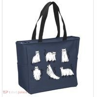 Halloween Cute Cat Boo Halloween Cat Ghost Tote Bag thumb 2