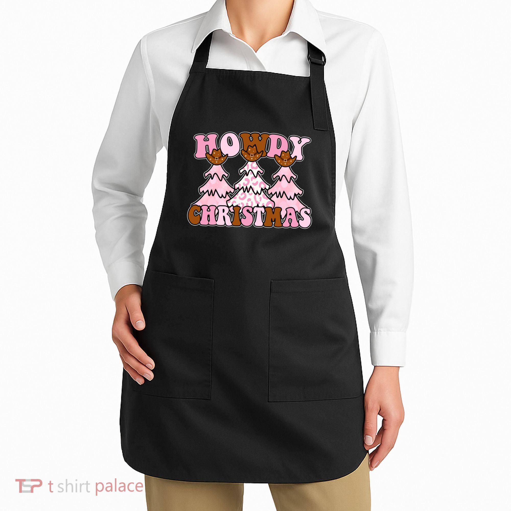 Howdy Christmas Cute Holiday Apron