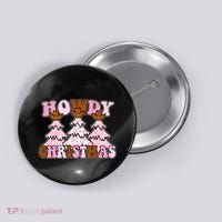Howdy Christmas Cute Holiday Button thumb 0