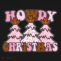Howdy Christmas Cute Holiday Button thumb 1