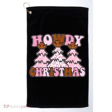Howdy Christmas Cute Holiday Golf Towel