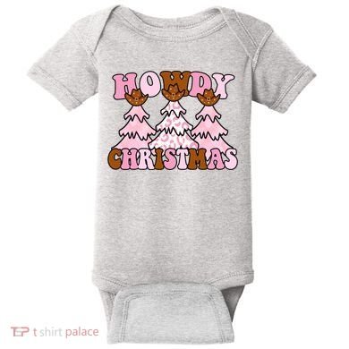 Howdy Christmas Cute Holiday Baby Bodysuit