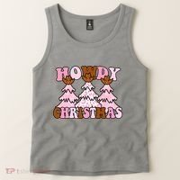 Howdy Christmas Cute Holiday Tank Top thumb 2