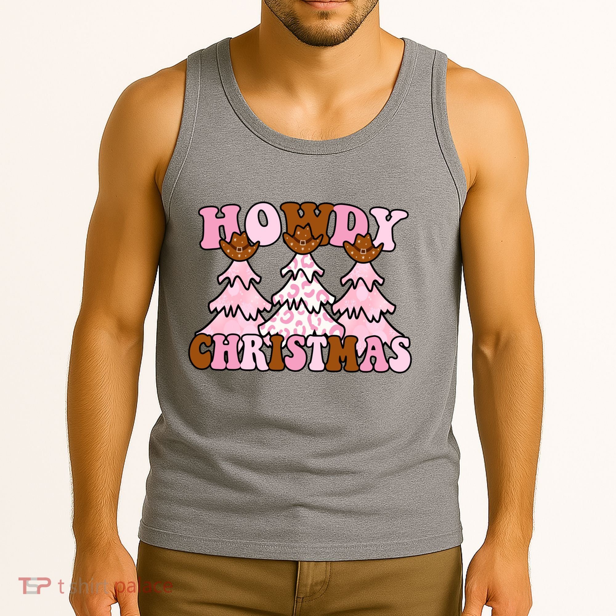 Howdy Christmas Cute Holiday Tank Top
