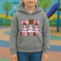 Howdy Christmas Cute Holiday Kids Hoodie thumb 3