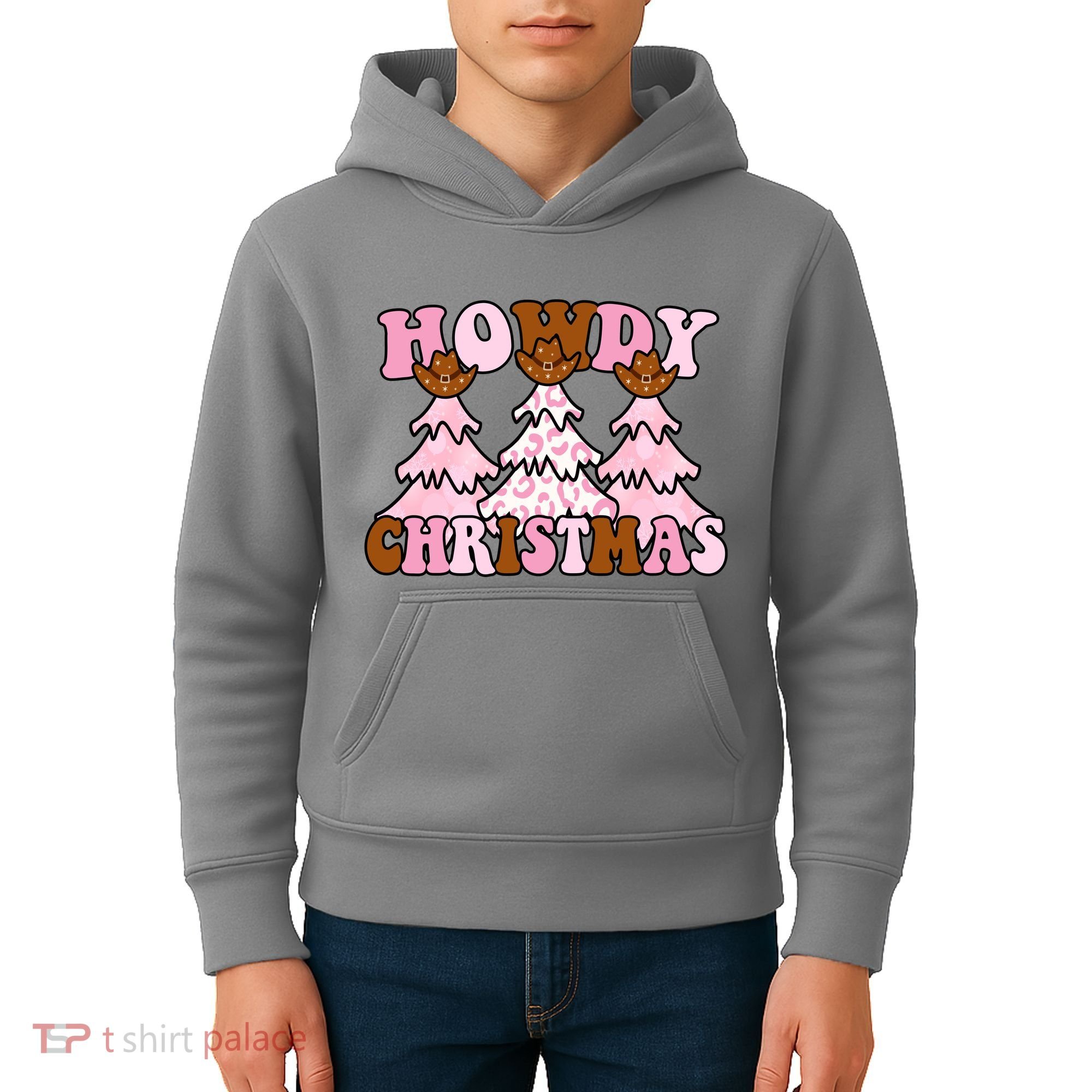 Howdy Christmas Cute Holiday Kids Hoodie