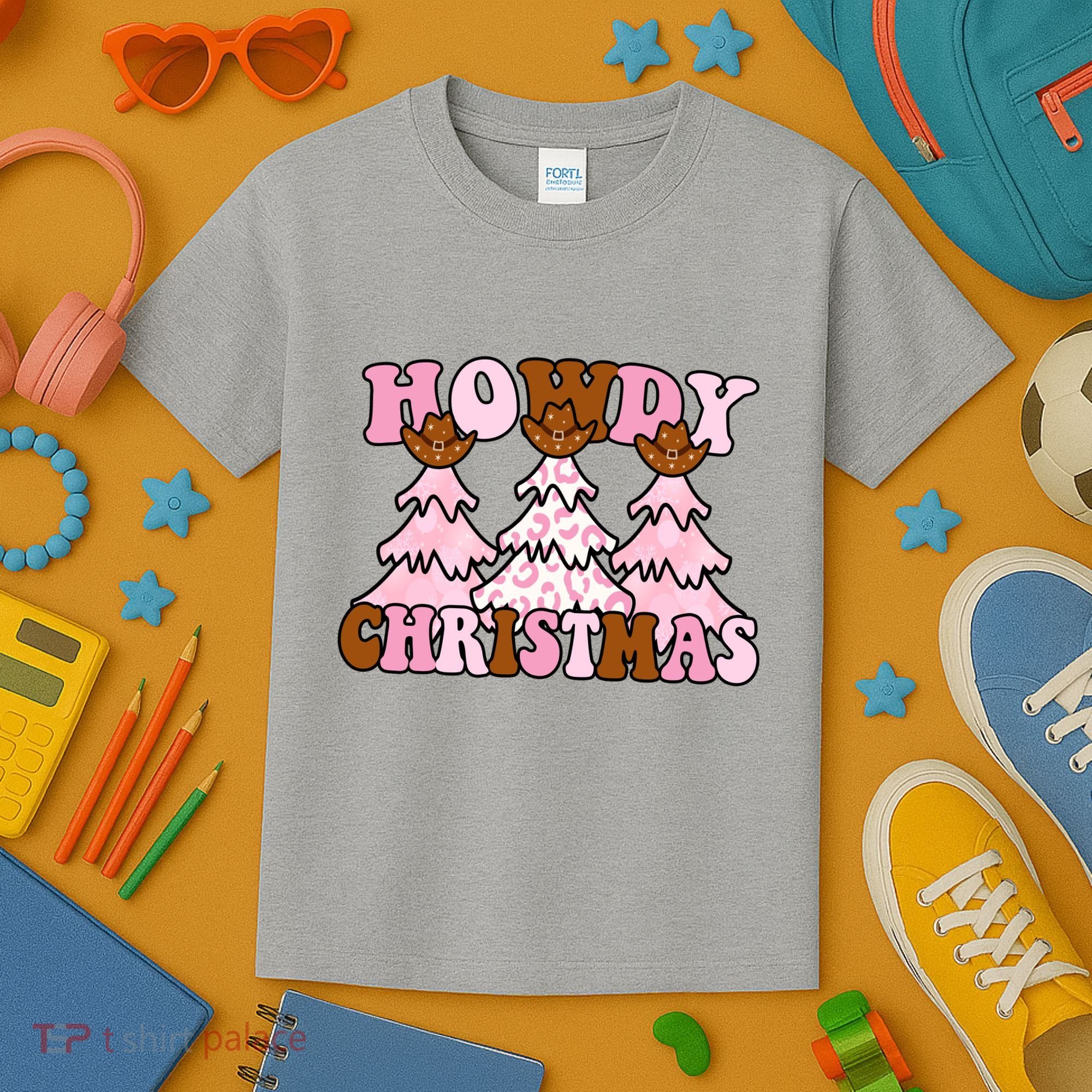 Howdy Christmas Cute Holiday Kids T-Shirt