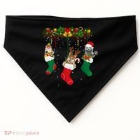 Hanging Cats Christmas Stockings USA-Made Doggie Bandana thumb 0