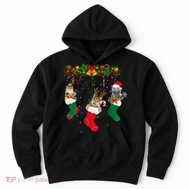Hanging Cats Christmas Stockings Hoodie