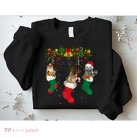 Hanging Cats Christmas Stockings Sweatshirt thumb 2