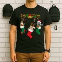 Hanging Cats Christmas Stockings T-Shirt thumb 6
