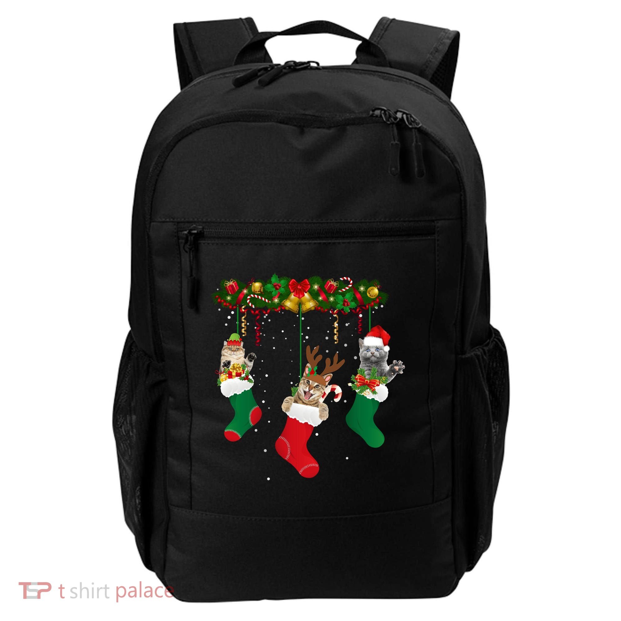 Hanging Cats Christmas Stockings Backpack