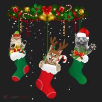 Hanging Cats Christmas Stockings Beanie thumb 2